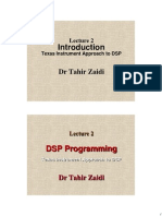 DSP Programming: DR Tahir Zaidi