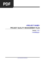 CDC UP Quality Management Plan Template