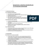 Propuestas Agrupaciones y Colectivos Estudiantiles de Cara A La Elección de Rectorado