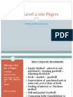 CFA Level 2 One Pagers v3 - Class Notes - Free Online Class