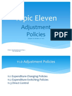 Topic 11 - Adjustment Policies