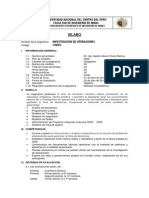 2014-1 Silabo de Investigación de Operaciones