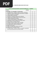 Evaluación Diagnostica - Sala Cuna