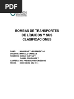 Informe de Bombas de Transporte de Fluidos