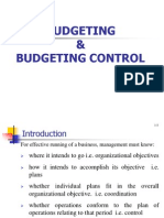 Budgeting and Budgeting Control