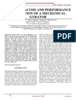 Design, Analysis and Performance Evaluation of A Mechanical Gyrator