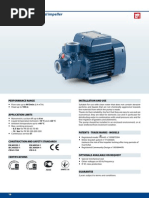 Pumps With Peripheral Impeller: Performance Range Installation and Use