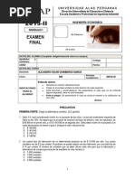 Examen Final Ingenieria Economica 2013-2 Tipo D