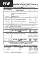 610E Training Material List For CIT CD