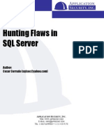 Hunting Flaws in SQL Server