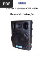 Caixas Acústicas CSR 4000 - Manual de Instruções