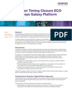 Signoff-Driven Timing Closure ECO in The Synopsys Galaxy Platform