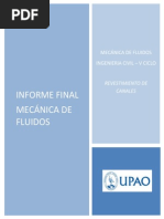 Revestimiento en Canales - Informe Final