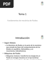 Tema 1 Fundamentos de Mecánica de Fluidos PDF