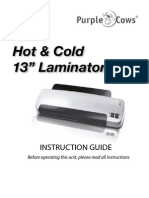 Purple Cows 13 Inch Hot and Cold Laminator #3027 Instructions