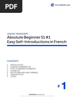 Absolute Beginner S1 #1 Easy Self-Introductions in French: Lesson Transcript