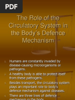 The Role of The Circulatory System in The Body's Defence Mechanism