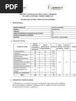 Syllabus de Matemáticas