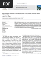 Finite Element Modelling of Anisotropic Elasto-Plastic Timber Composite Beams With Openings