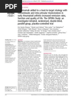 Adalimumab Added To A Treat-To-target With MTX and I-Art Triamcinolone in Early RA