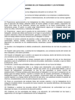 Derechos y Obligaciones de Los Trabajadores y Los Patrones