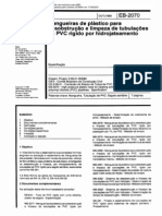 NBR 11781 - 90 (EB-2070) - Mangueiras de Plástico para Desobstrução e Limpeza de Tubulações de PVC Rígido Por Hidrojateamento - 7pag