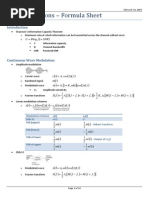 Elec3505 Formula Sheet