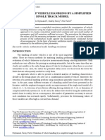 Evaluation of Vehicle Handling by A Simplified Single Track Model