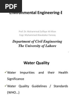 Environmental Engineering-I: Department of Civil Engineering The University of Lahore