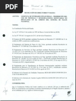 Resolución Del Banco Central de Bolivia