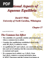 Chap 7 Additional Aspects of Aqueous Equilibria