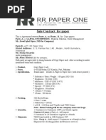 Sale Contract For Paper