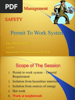 Permit To Work (PTW)