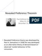 Revealed Preference Theorem