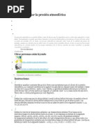 Como Calcular La Presión Atmosférica