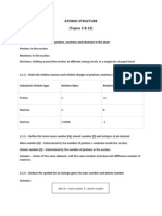 Atomic Structure Notes