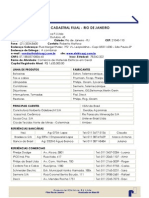 Ficha Cadastral Filial Rio de Janeiro