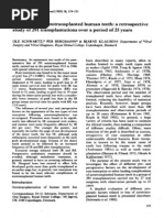 Resorption of Autotransplanted Human Teeth: A Retrospective Study of 291 Transplantations Over A Period of 25 Years