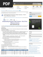 Understanding Production Order Variance - Part 2