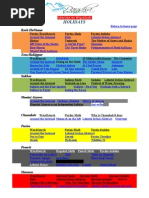 List of Documents For The Moadim