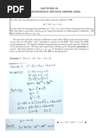 Student Lecture 25 Non-Homogeneous Second Order ODEs