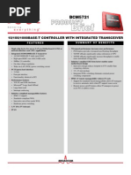 10/100/1000Base-T Controller With Integrated Transceiver: Features Summary of Benefits