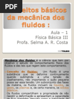 Aula 1 - Conceitos Básicos Da Mecânica Dos Fluidos