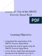 Lesson 10: Use of The NROTC: Exercise Signal Book