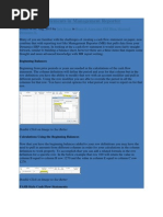 Management Reporter and Cash Flows