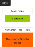 Teoría Crítica Genesis