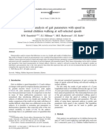 Regression Analysis of Gait Parameters With Speed in Normal Children Walking at Self-Selected Speeds