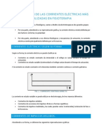 Tema 2 - Clasificación de Las Corrientes Eléctricas Más Utilizadas en Fisioterapia