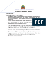 Microprocessor Information Transfer Instruction Flow: Electrical and Electronic Engineering