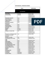 Production Schedule 1st Draft